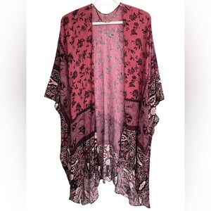 Harlow whimsigoth witchy kimono cardigan floral viscose boho one size